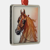 Saddlebred Pferdegeldstrafe-Geschirr Ornament Aus Metall (Rechts)