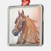 Saddlebred Pferdegeldstrafe-Geschirr Ornament Aus Metall (Links)