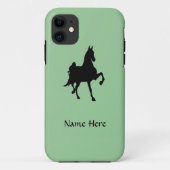 Saddlebred PferdeSilhouette Case-Mate iPhone Hülle (Rückseite)