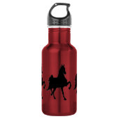 Saddlebred PferdeSilhouette Trinkflasche (Vorderseite)