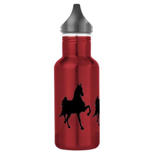 Saddlebred PferdeSilhouette Trinkflasche (Links)