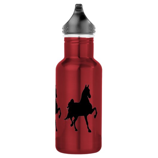 Saddlebred PferdeSilhouette Trinkflasche (Rechts)