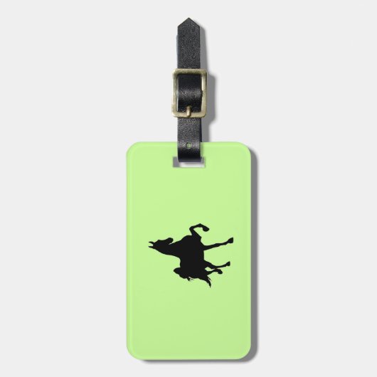 Saddlebred Silhouette Gepäckanhänger (Vorderseite vertikal)