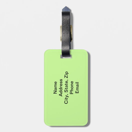 Saddlebred Silhouette Gepäckanhänger (Rückseite vertikal)