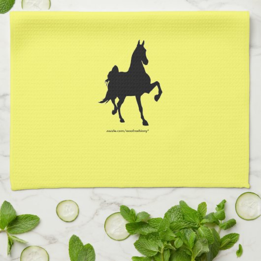 Saddlebred Silhouette Handtuch (Gefaltet)