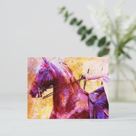 Saddleseat Grunge Postkarte (Stehend Vorderseite)