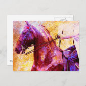 Saddleseat Grunge Postkarte (Vorne/Hinten)