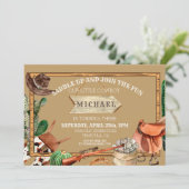 Saddup Cowboy Birthday Watercolor Western Einladung (Stehend Vorderseite)