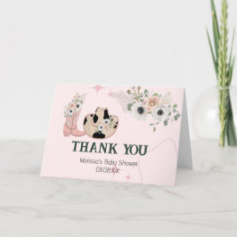 Saddup Modernes Western Cowgirl Custom Foto Dankeskarte