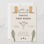 Saddup Western Cowboy Geburtstag Einladung (Vorderseite)