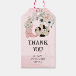 Saddup Western Cowgirl Thema Vielen Dank Geschenkanhänger