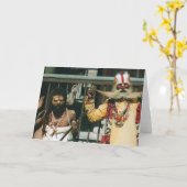 Sadhus in Nepal, Postkarte (Gelbe Blume)