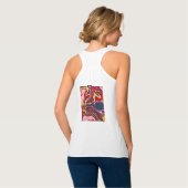 Sadie 1 Crazy Buntes Abstractes Tank Top (Rückseite Vollansicht)