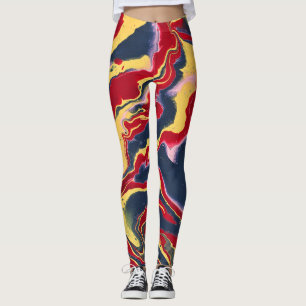 Sadie 1 Crazy Colorful Abstract Leggings