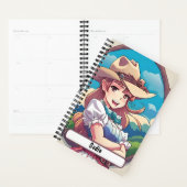 Sadie das Cowgirl mit individualisierbarem Nametag Planer (Anzeige)