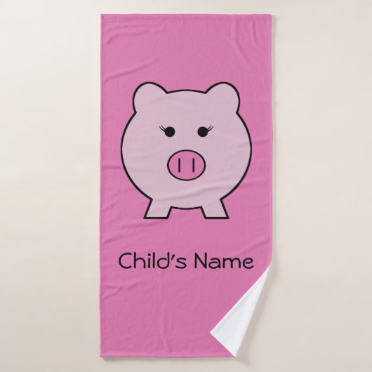 Sadie ~ Das rosa Schwein Badhandtuch Set (Badehandtuch)