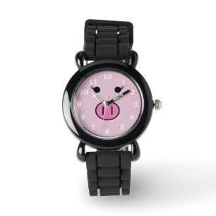 Sadie das rosa Schwein ~ niedliches Girly Kawaii Armbanduhr