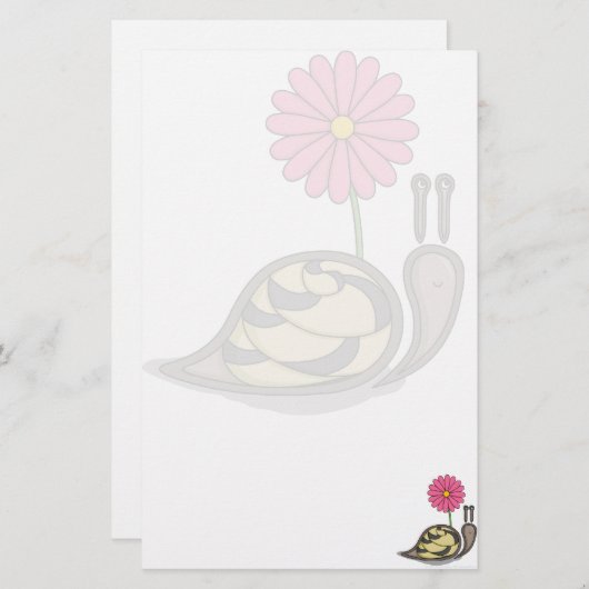 Sadie das Schnecke-Briefpapier Briefpapier (Vorne/Hinten)