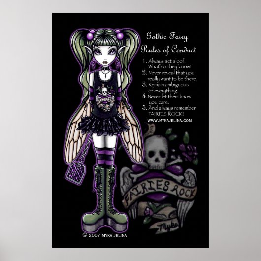 Sadie Gothic Fee Rules of Conduct Poster (Vorne)