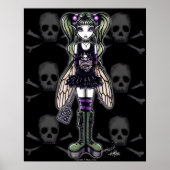 "Sadie" Gothic Punk Bug Pixie Poster (Vorne)