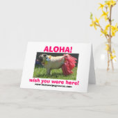 Sadie May hula Mädchen, ALOHA!, wünscht, ihr wäret Karte (Gelbe Blume)