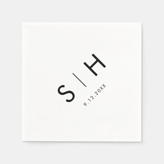 SADIE Monogram Party Napkins Serviette (Vorderseite)