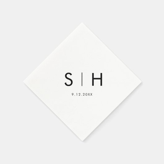 SADIE Monogram Party Napkins Serviette (Ecke)