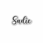 Sadie Name - Handgeschriebene Kalligrafie Aufkleber (Vorderseite)