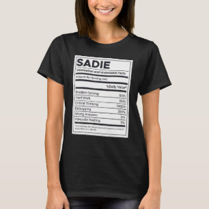 Sadie Nutrition Information Problem lösen T-Shirt