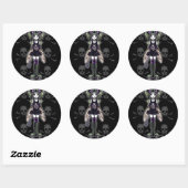 "Sadie" Punk Fly Fee Niedlich Skull Stickers (Blatt)