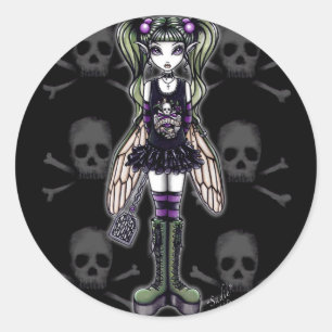 "Sadie" Punk Fly Fee Niedlich Skull Stickers