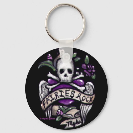 "Sadie" Skull Punk-Schlüsselanhänger Schlüsselanhänger (Vorderseite)