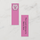 Sadie the Pink Pig ~ Niedlich Girly Kawaii Mini Visitenkarte (Vorne/Hinten)