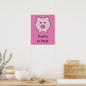 Sadie the Pink Pig ~ Niedlich Girly Kawaii Poster (Küche)