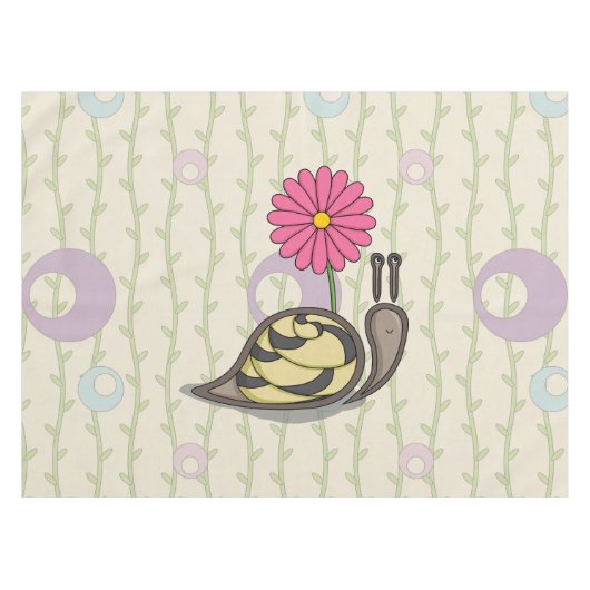 Sadie the Snail Tablecloth Tischdecke (Vorderseite (Horizontal))