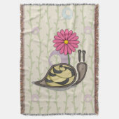 Sadie the Snail Throw Blanket Decke (Vorderseite Vertikal)