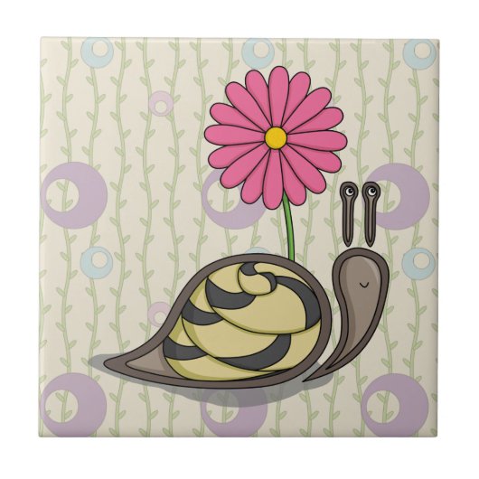 Sadie the Snail Tile Fliese (Vorderseite)