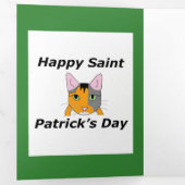 Sadie the Sneak Trifold St. Patrick's Day Card Dreifach Gefaltete Urlaubskarte (Innen Erste Seite)