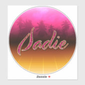 Sadie Vorname Name golden pink Aufkleber Sticker (Blatt)