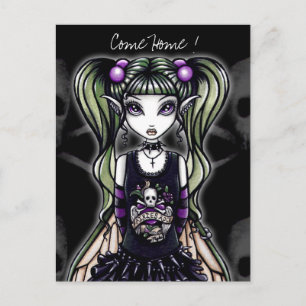 Sadie's "Come Zuhause ! " Gothic Fairy Postcard Postkarte