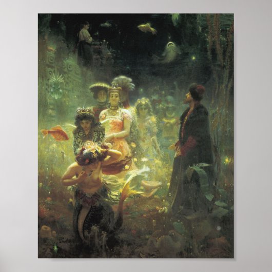 Sadko im Unterwasser-Königreich von llya Repin Poster (Vorne)