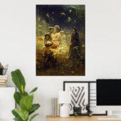 Sadko im Unterwasserreich Ilya Repin Mermaid Poster (Heimbüro)