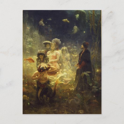 Sadko im Unterwasserreich Ilya Repin Mermaid Postkarte (Vorderseite)