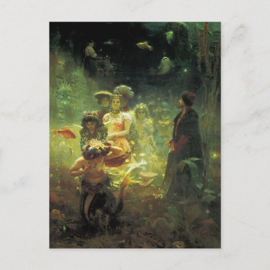 Sadko im Unterwasserreich von Ilya Repin Postkarte (Vorderseite)