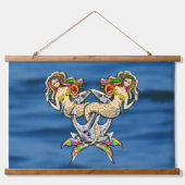 Sadly mermaids at anchor wandteppich mit holzrahmen (Vorne)