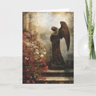 Sadness Angel Blume Feiertagskarte