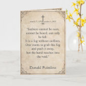 Sadness cannot be seen - Funeral Vintage Card Karte (Gelbe Blume)