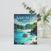Sado-Insel Japan Postkarte (Stehend Vorderseite)