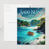 Sado-Insel Japan Postkarte (Vorne/Hinten)