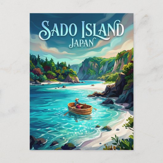 Sado-Insel Japan Postkarte (Vorderseite)